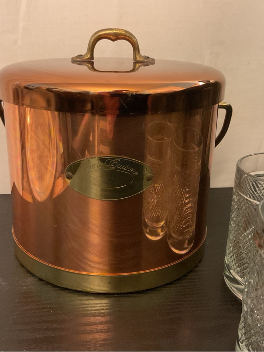 VTG 70s Copper & Brass Insulated Champagne ICE BUCKET De La Cuisine USA ATAPCO - Picture 3 of 15